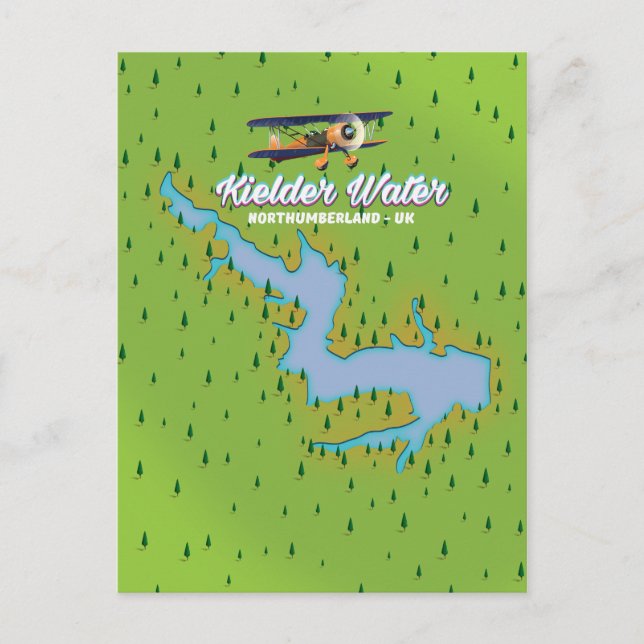 Postale Carte du Royaume-Uni Kielder Water Northumberland (Devant)
