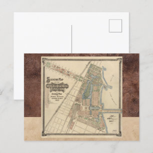 Postale Carte du souvenir du salon mondial de Chicago, 189
