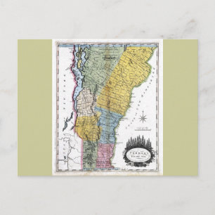 Postale Carte du Vermont 1814