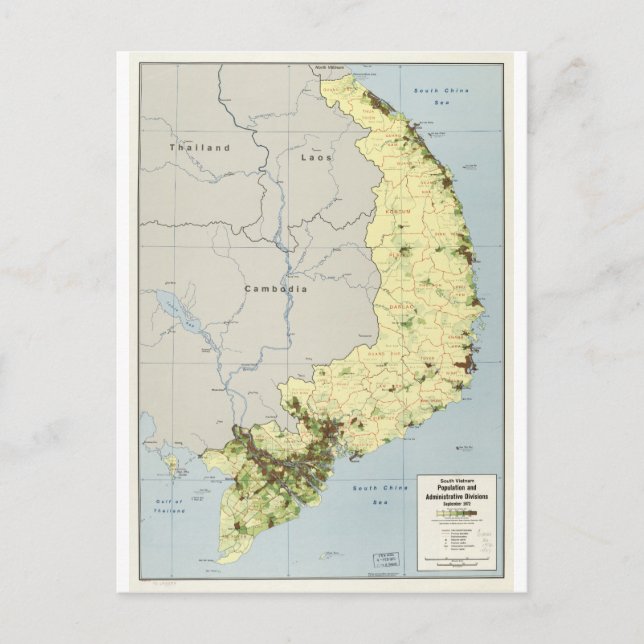 Postale Carte du Vietnam du Sud Septembre 1972 (Devant)
