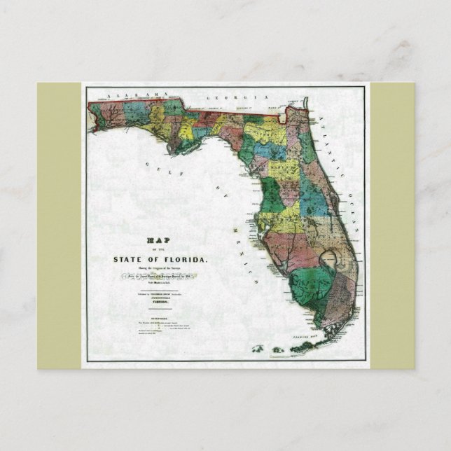 Postale Carte du Vieux 1856 Floride (Devant)