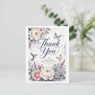 Postale Carte Élégante de Remerciement pour Votre Gentille
