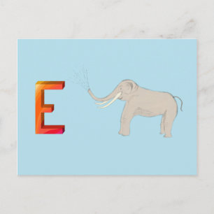 Postale Carte éléphante