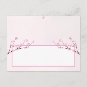 Postale Carte Endroit Écrite Pink Cherry Blossom