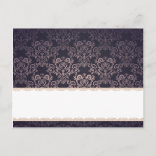 Postale Carte Endroit Écrite Profond Purple Damask