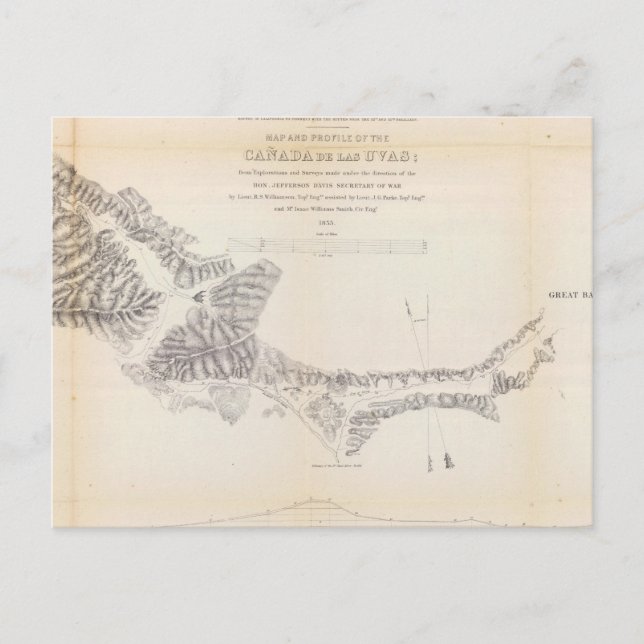 Postale Carte et profil de Canada de las Uvas (Devant)