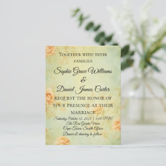 Postale carte faire-part de mariage
