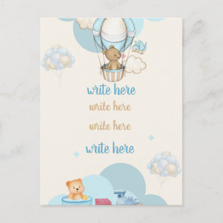 Postale carte faire-part de naissance