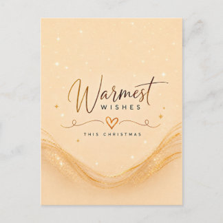 Postale Carte festive de Noël élégante aux vœux les plus c