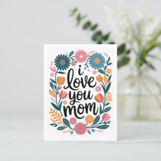 Postale Carte Fête des Mères Joyeux cadeau Fête des Mères 