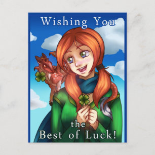 Postale Carte fille chanceuse