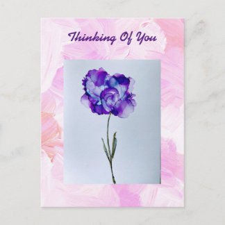 Postale Carte Fleur Violette