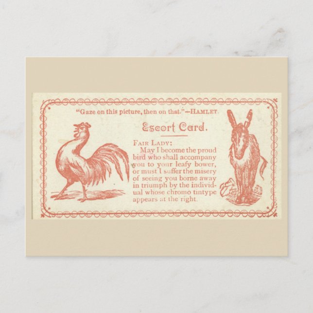 Postale Carte Flirtant (Devant)