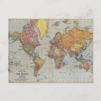 Postale Carte générale vintage du monde