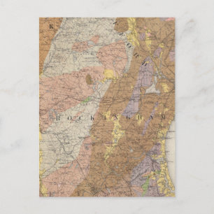 Postale Carte géologique du New Hampshire 4