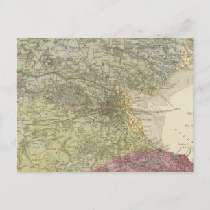 Postale Carte géologique Dublin
