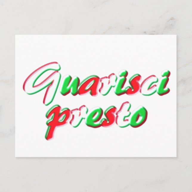 Postale Carte Get Well (Devant)