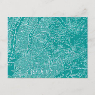 Postale Carte graphique de New York