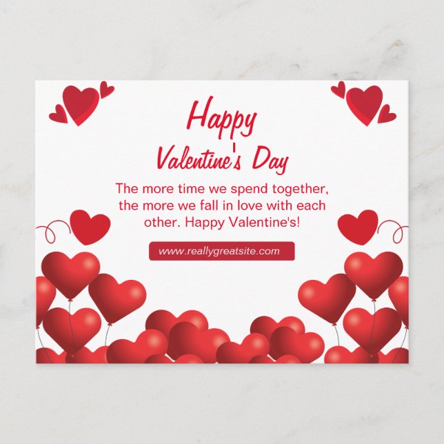 Postale Carte Heureuse Sainte-Valentin (Devant)
