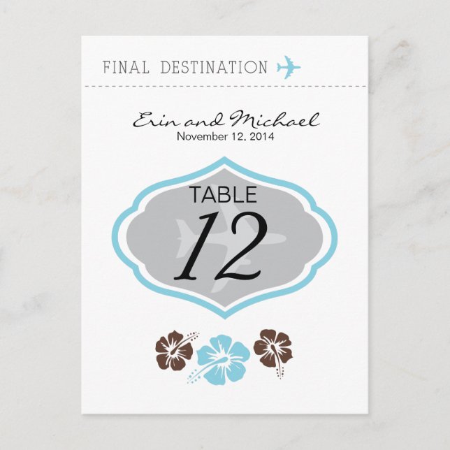 Postale Carte Hibiscus (Devant)