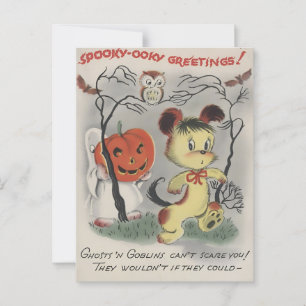 Postale Carte historique d'Halloween éffrayante