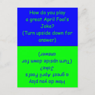 Postale Carte humoristique du jour du fou d'avril