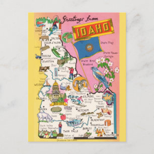 Postale Carte Idaho Moving Carte Faire-part Postcard