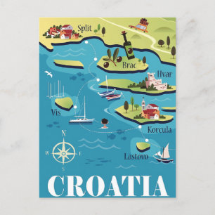 Postale Carte illustrée Croatie
