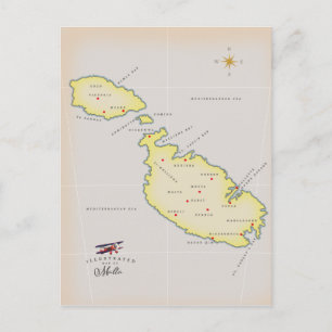 Postale Carte illustrée de Malte
