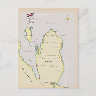 Postale Carte illustrée du Qatar