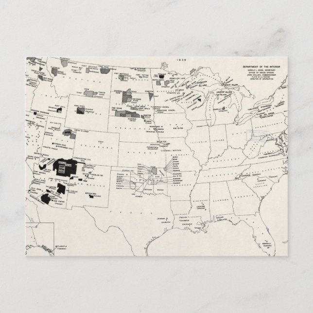 POSTALE CARTE : INDIENS AMÉRICAINS 2 (Devant)