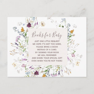 Postale carte insert Wildflowers Baby Books