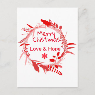 Postale Carte Joyeux Noël Amour & Espoir