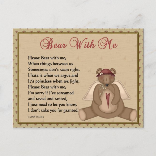 Postale Carte Keepsaké Désolé (Devant)
