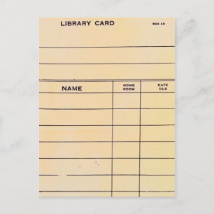 Postale Carte Lonely Library