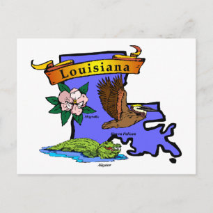 Postale Carte Louisiane