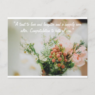 Postale carte mariage heureuse