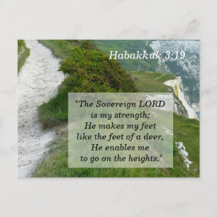 Postale Carte mémoire Habakkuk 3 19 Écritures