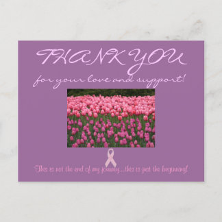 Postale Carte "Merci" de soutien au cancer du sein