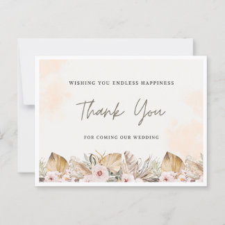 Postale Carte Merci mariage | Élégant