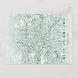 Postale Carte minimale de la ville de Londres sur carte po