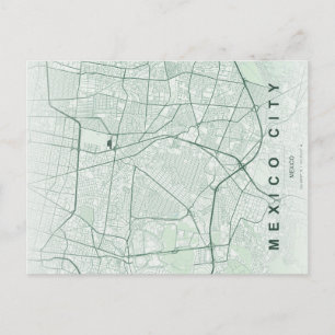 Postale Carte minimale de Mexico