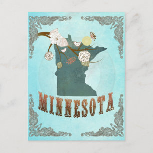 Postale Carte Minnesota Avec De Beaux Oiseaux