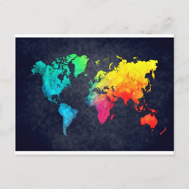 Postale carte mondiale (Devant)