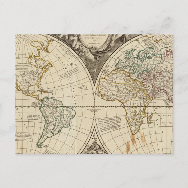 Postale Carte mondiale 8 (Devant)