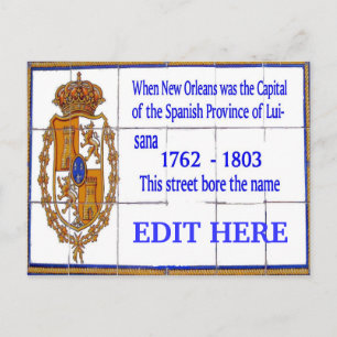 Postale Carte murale de la Nouvelle-Orléans en mosaïque es