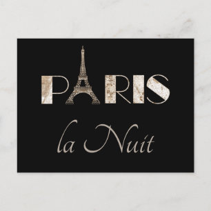 Postale Carte Paris vintage   Paris La Nuit