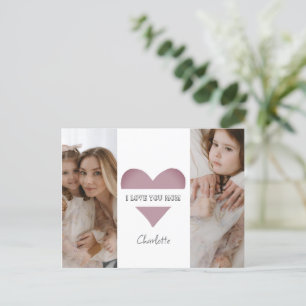 Postale Carte personnalisée "I Love You Mom"