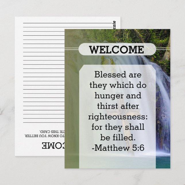 Postale Carte Pew Invité Church (Devant / Derrière)