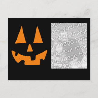 Postale carte photo citrouille